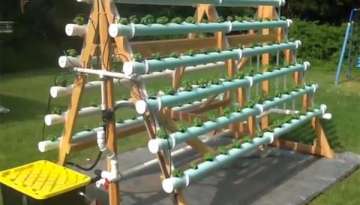 How To Grow 168 Plants In A 6 X 10 Space With A DIY A-Frame Hydroponic System